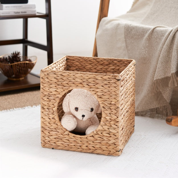 Weaving Rattan Square Cat Bed Cave