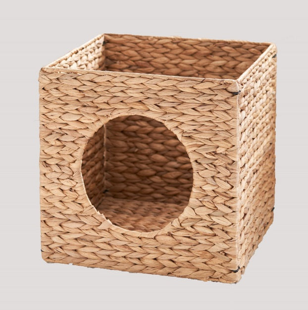 Weaving Rattan Square Cat Bed Cave